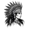 Aztec Princess  tattoo design idea