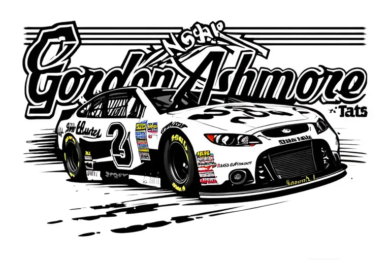 "Gordon Ashmore " nascar tattoo design idea