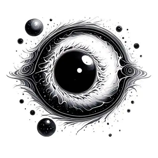 black holes tattoo design idea