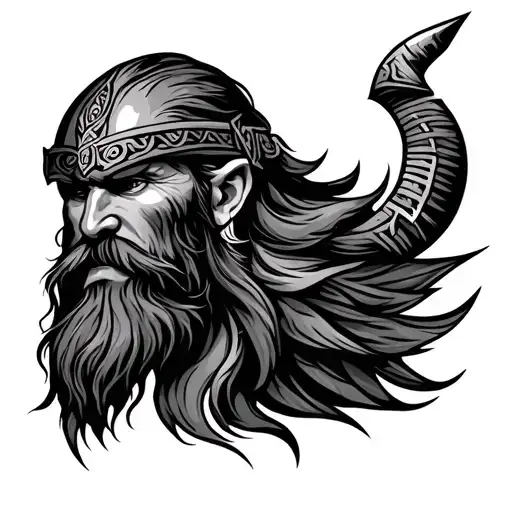 Viking Tribal tattoo design idea