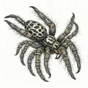 tarantula and semicolon tattoo design idea