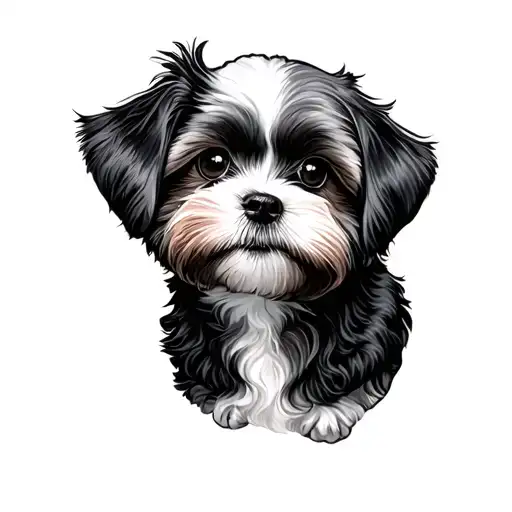Cavachon tattoo design idea