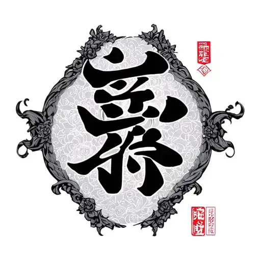 "Loyalty surpasses love" kanji gyosho tattoo design idea