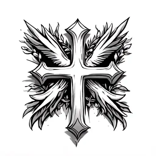 Jerusalem Cross tattoo design idea