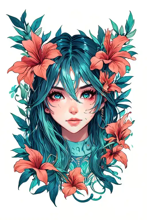 HISKA EYER AND RIGHT CANNA tattoo design idea