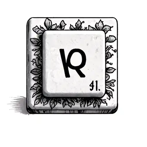 Scrabble Tile tattoo design idea