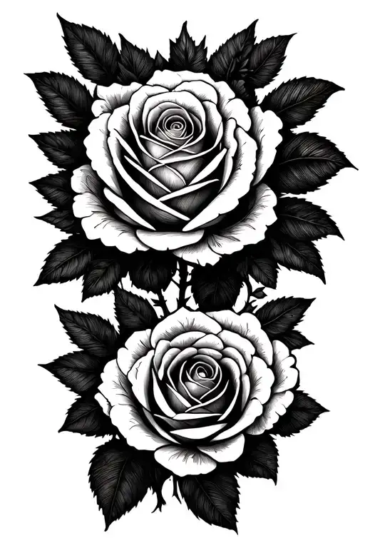 roses coming from mandala design incorporating elements tattoo design idea