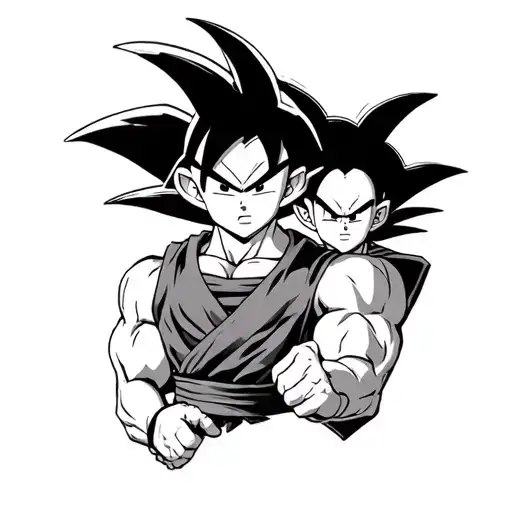 dragonball z tattoo full left arm earlie 2000 main characters tattoo design idea