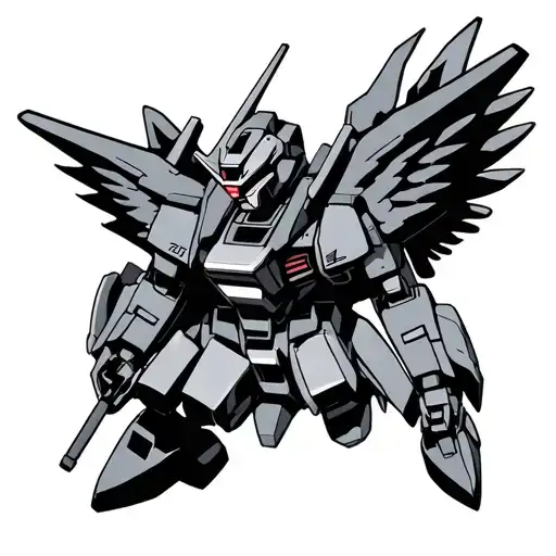 gundam wing attached tattoo design idea