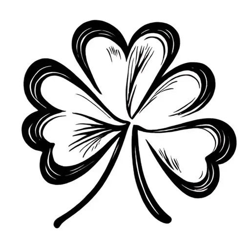 Shamrock shape made tattoo design idea