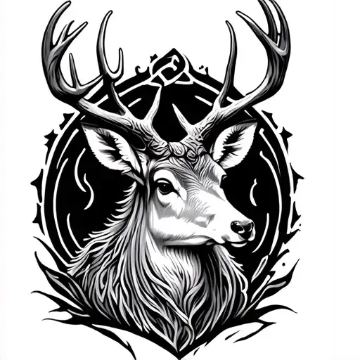 Celtic Deer tattoo design idea