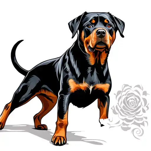 rottweiler tribal tattoo design idea
