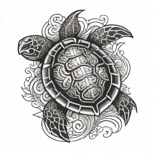 Polynesian turtle tattoo tattoo design idea