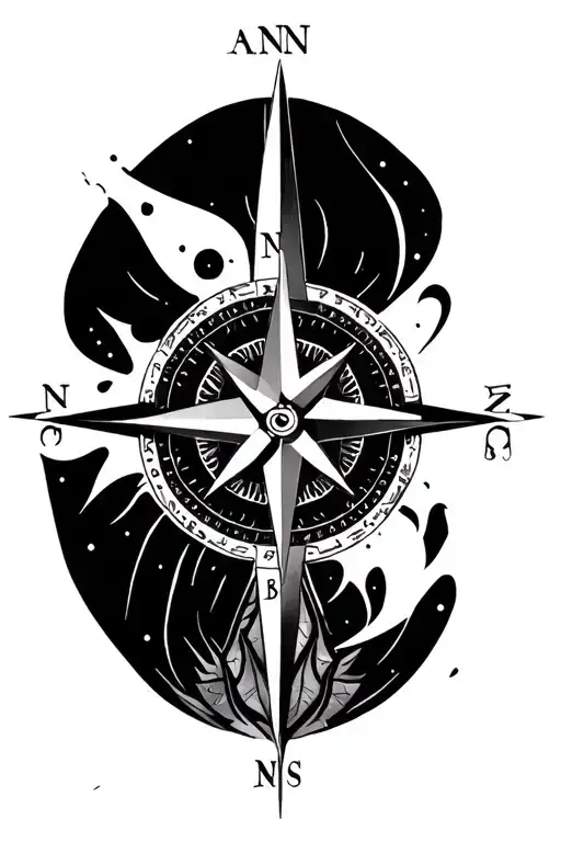 Compass Nordic, Structure and chaos, Geometric/madala concept, Vegvisir, Aegishjalmur tattoo design idea