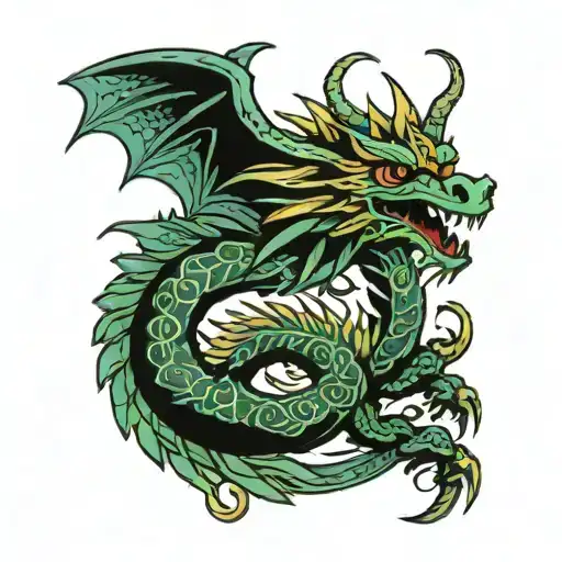 quetzalcoatl dragon tattoo design idea