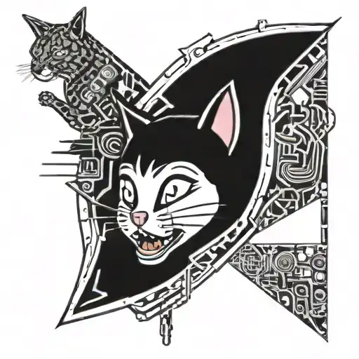 tom and jerry, and mr bean with the car tattoo design idea