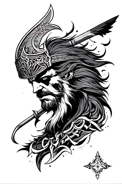 Arabic/Islamic. warrior vibes. viking vibes. forearm design. tribal sort of design.  tattoo design idea