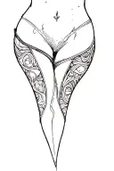 Labia tattoo design idea