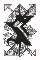 "MIRM" Runes: Write the runes in a clean, simple style, using straight lines of consistent thickness (approximately 0.5mm thick if scaled for a medium-sized tattoo). Keep even spacing between the runes. Orient the runes vertically, or at a slight angle to follow the curvature of the forearm. tattoo design idea