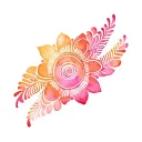 henna inspired patterns tattoo design idea