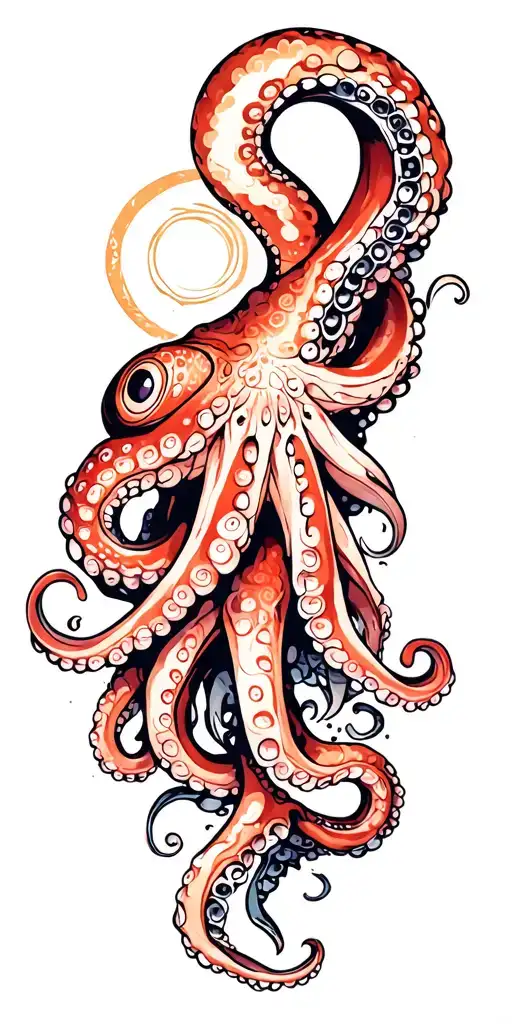 traditional japanese octopus arm sleeve tattoo tattoo design idea