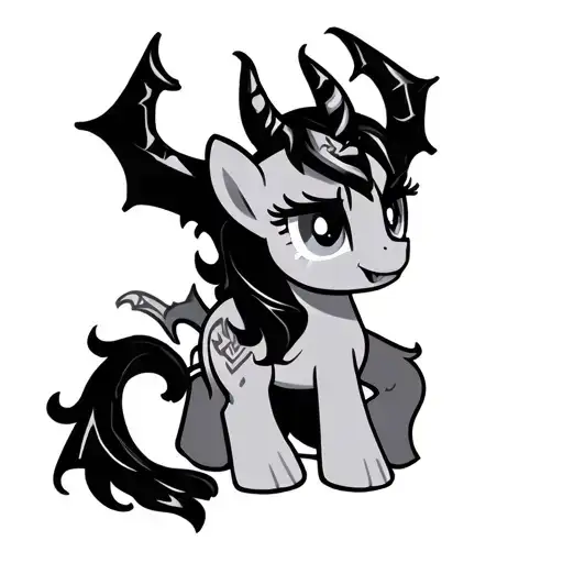 my little pony demon tattoo design idea