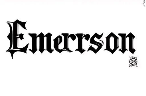 "Emerson" tattoo design idea