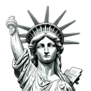 Lady Liberty tattoo design idea
