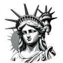 Lady Liberty tattoo design idea
