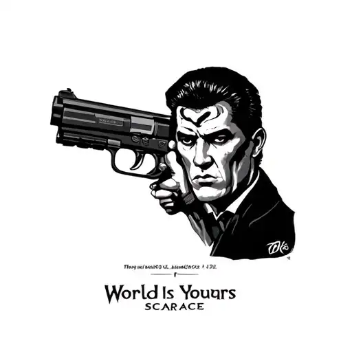 World Is Yours Scarface tattoo design idea