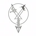 moon and Sagittarius arrow and libra symbol tattoo design idea