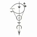 moon and Sagittarius arrow and libra symbol tattoo design idea
