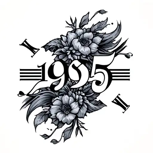 1985 Roman Numerals tattoo design idea