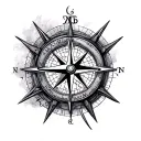 Nautical Compass Rose tattoo design idea