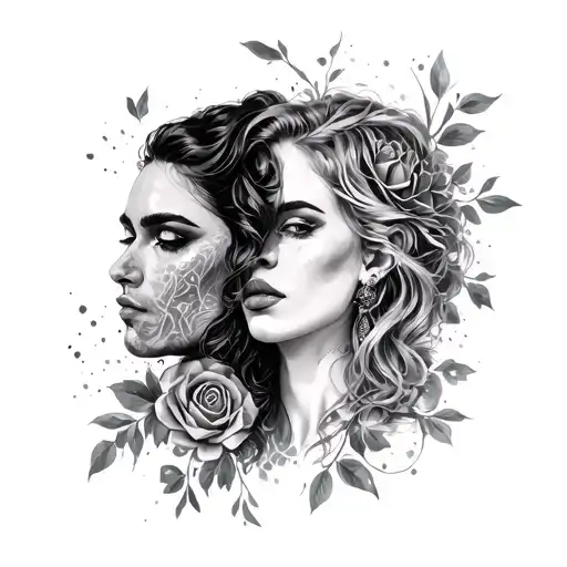 Bisexual tattoo design idea