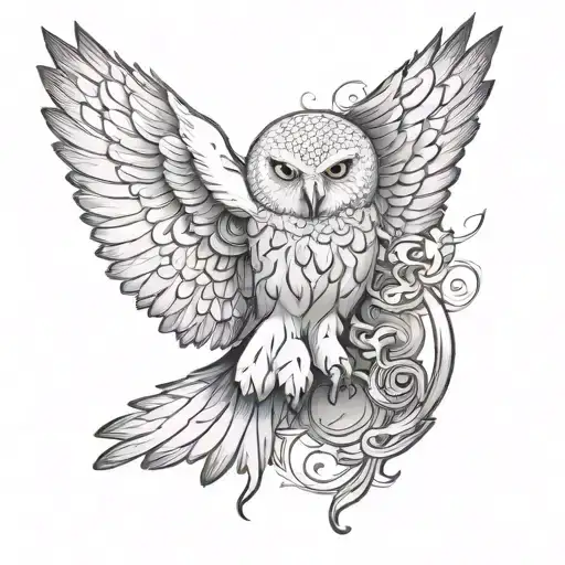 Hedwig tattoo design idea