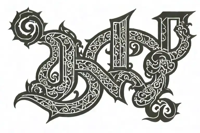 Gen 18 v. 14 tamil letters tattoo design idea