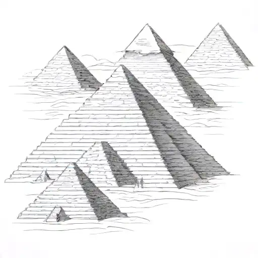 pyramids of giza tattoo design idea