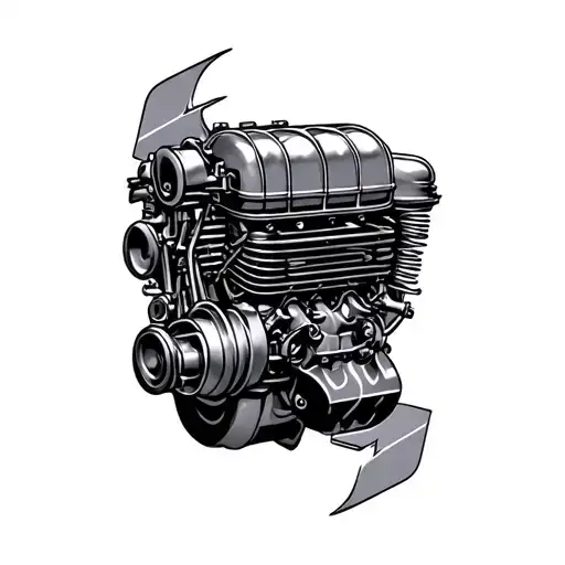 V8 Engine tattoo design idea