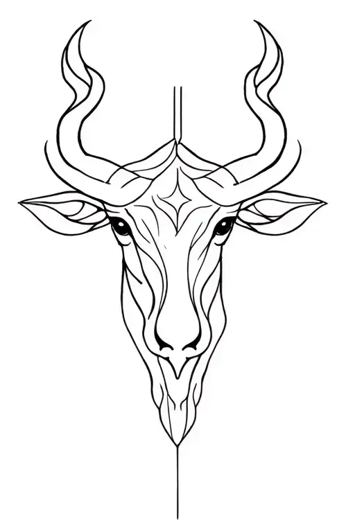 virgo and Taurus zodiac symbol tattoo design idea