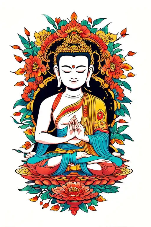 buddhist tattoo design idea