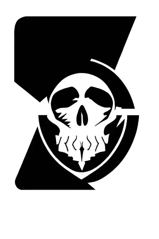 Minimal Grateful Dead stealie logo. *Just* a circle for the skull with triangles beneath it representing the jaw tattoo design idea