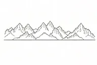 mountain, sinus heartbeat line tattoo design idea