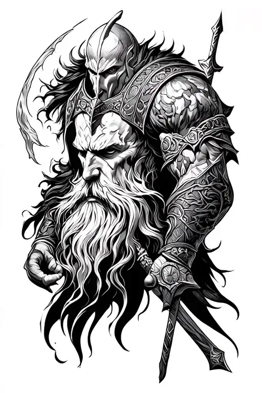 Ares god of war tattoo design idea