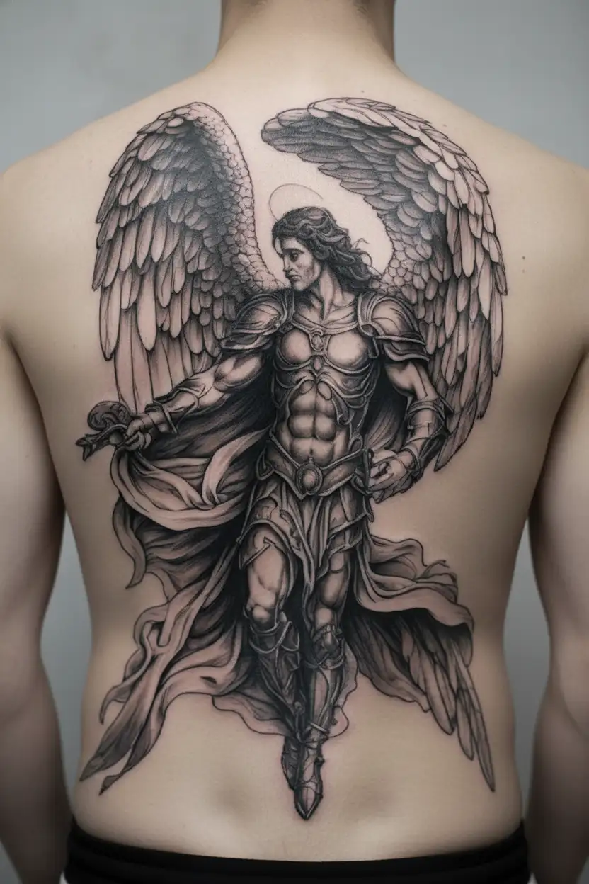 archangel Michael , Gabriel , Raphael angel's wings tattoo design idea