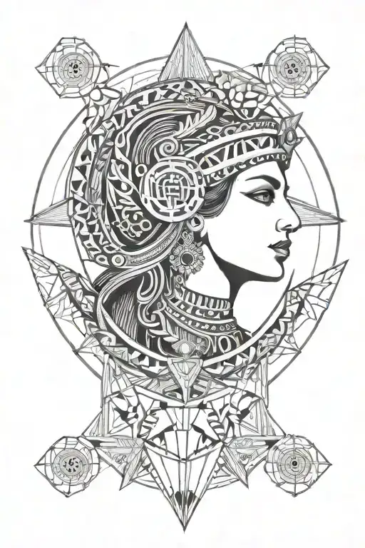 Isis Goddess tattoo design idea