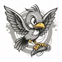 Looney Tunes Tweety Bird Tattoo shoulder for men flying tattoo design idea