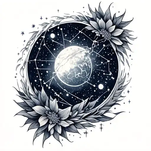 Lyra constellation tattoo design idea