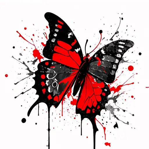 butterfly horse shoe  ribbon good luck chandelier  tattoo design idea