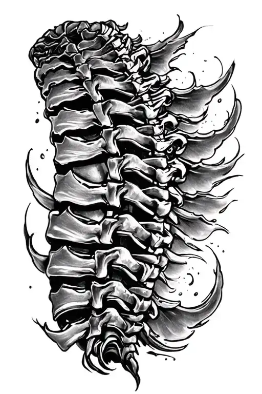 spine tattoo inspired by fast and the furious tattoo design idea
